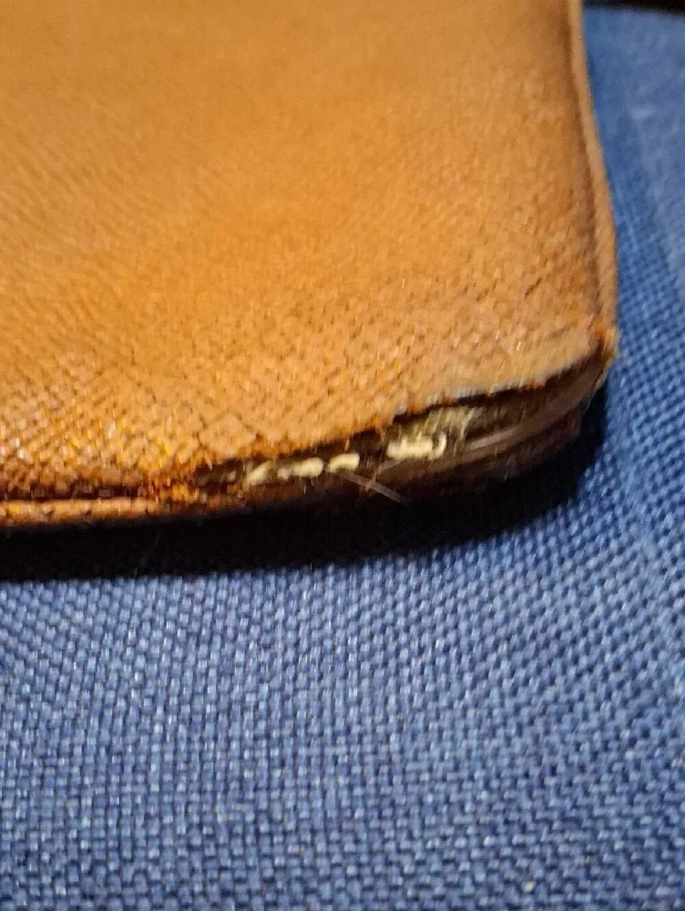 Coach Tan Leather Wristlet Pouch with Detachable Strap